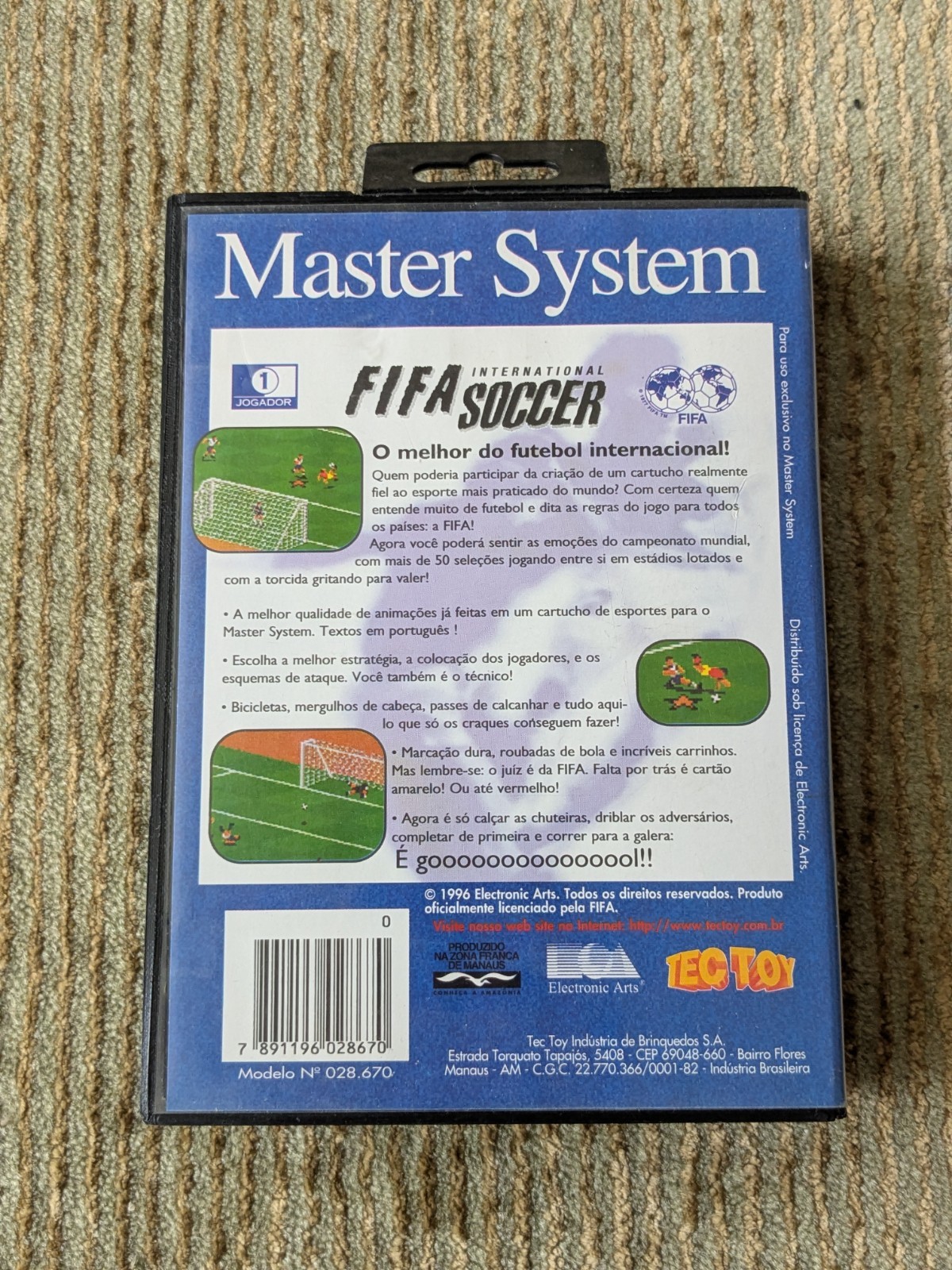 FIFA International Soccer Sega Master System Brazil Tec Toy Complete US SELLER