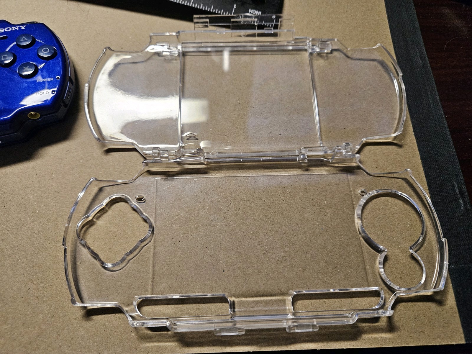 Sony PSP-2001 Metallic Blue Console Bundle OEM Charger Case 3 UMD Movies Tested