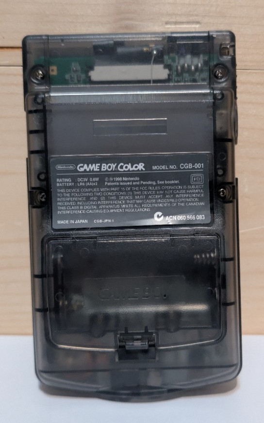 Nintendo Gameboy Color Clear Black CGB-001 *Tested* IPS FunnyPlaying W/OSD