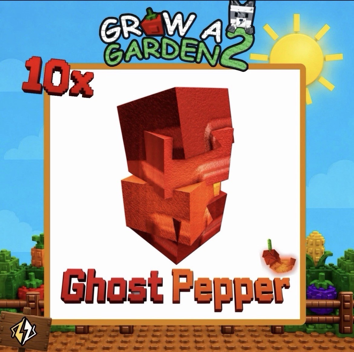 🌱Grow A Garden 2🌱 | 10x Ghost Pepper Seed 🌶️ | CHEAP AND FAST DELIVERY⚡️