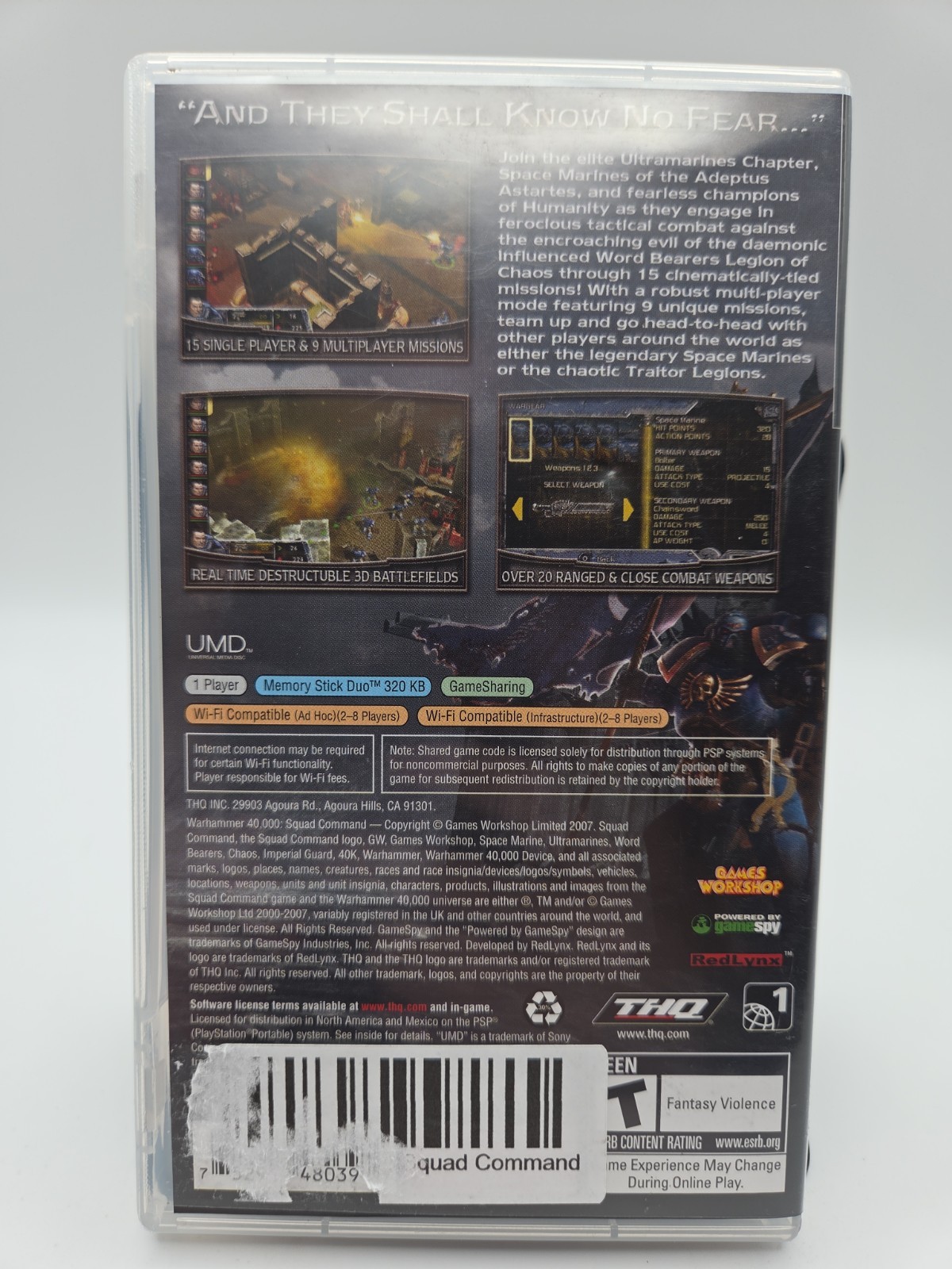 Warhammer 40K Squad Commander – PlayStation Portable (Psp) Cib Manual Tested