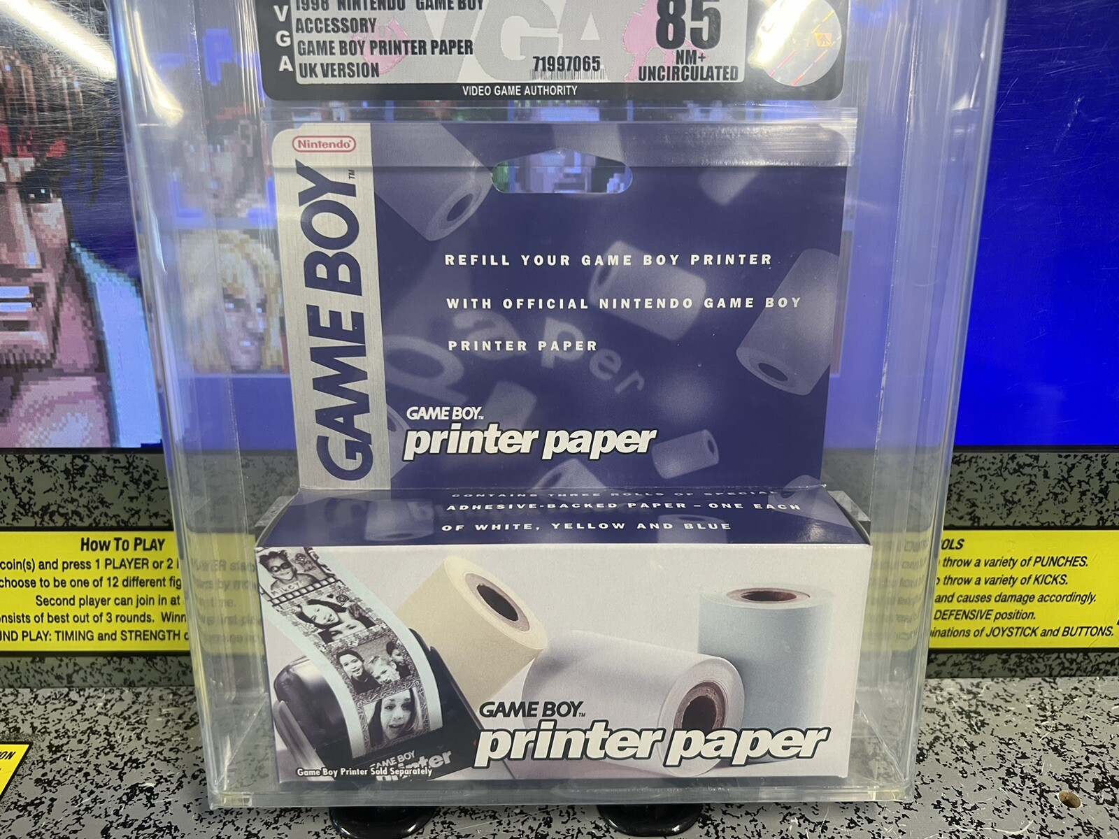 1998 Game Boy Camera Printer Paper Graded VGA 85 NM+ Uncirculated NEW SEALED