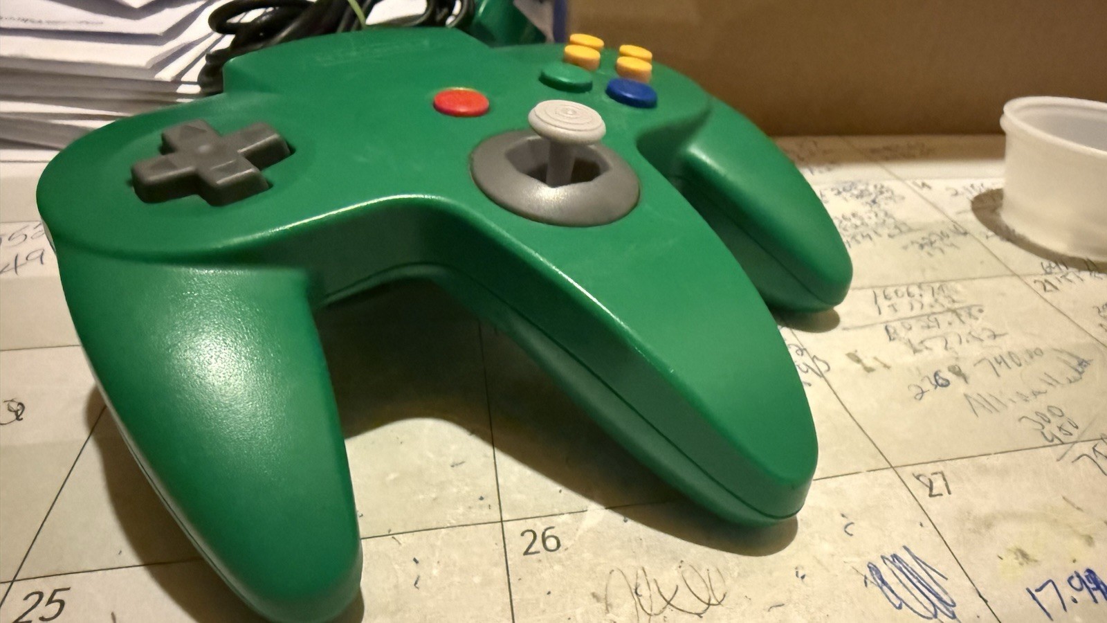 OEM Nintendo 64 N64 Green Controller NEW STICK (READ DESCRIPTION)