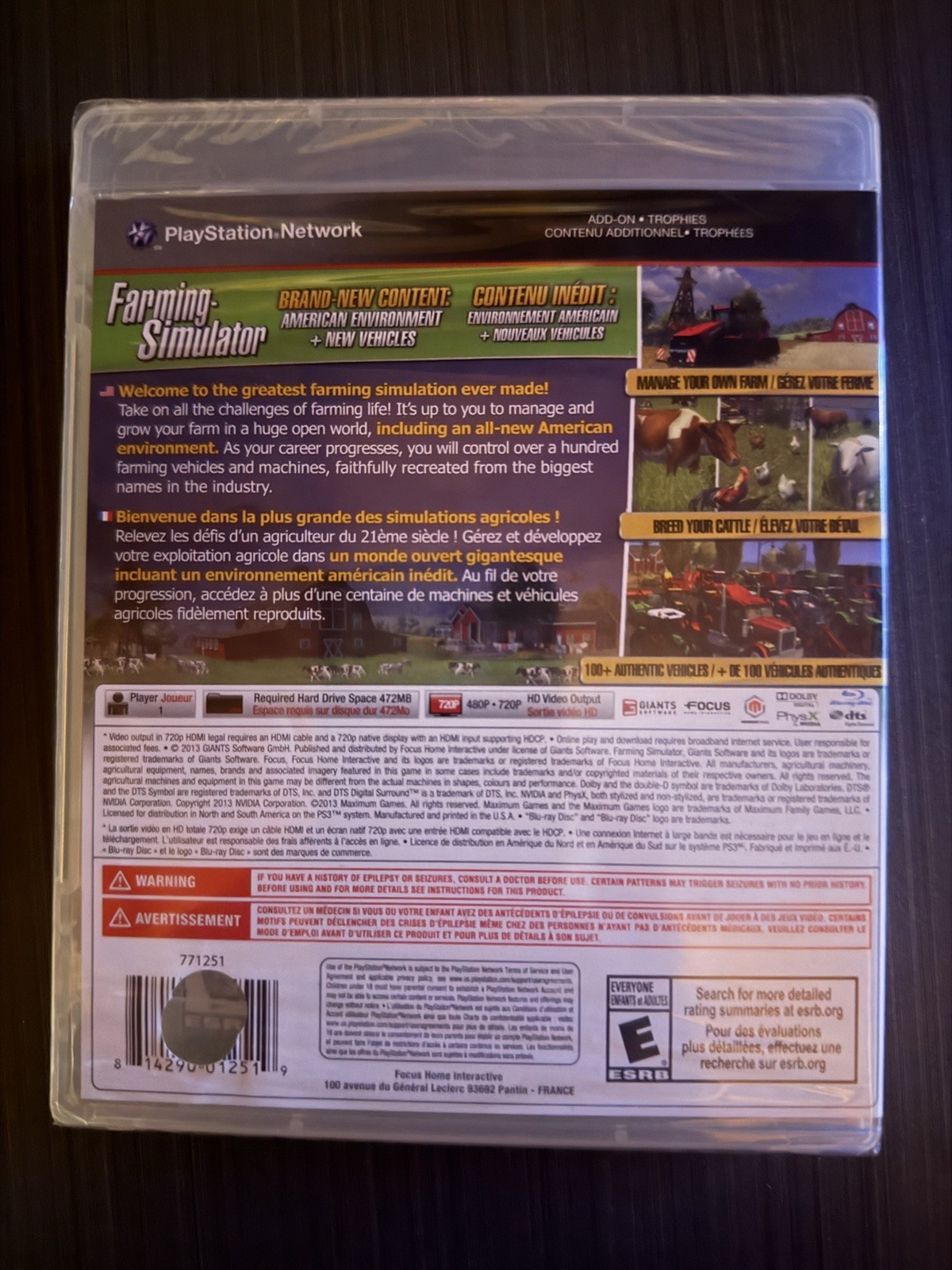 Farming Simulator : PlayStation 3 PS3 BRAND Y-NEW SEALED