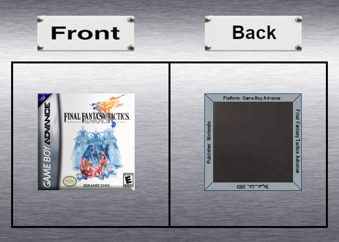 Final Fantasy 1 & 2, 4, 5, 6, Tactics Box Art *GBA* High Quality Magnet / Set