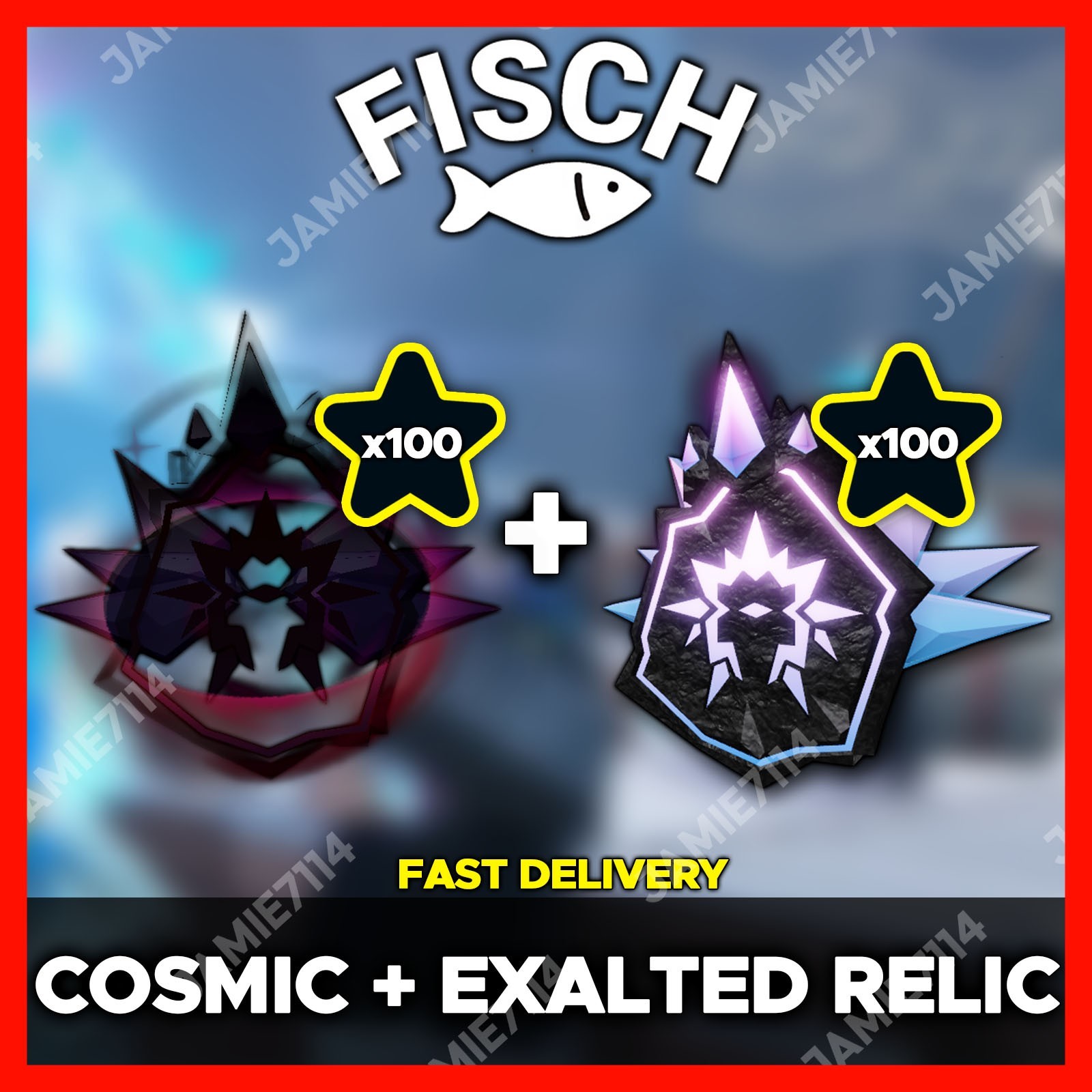 FISCH 🐟 Cosmic Relic x100 & Exalted Relic x100‼️CHEAP & FAST SERVICE ‼️