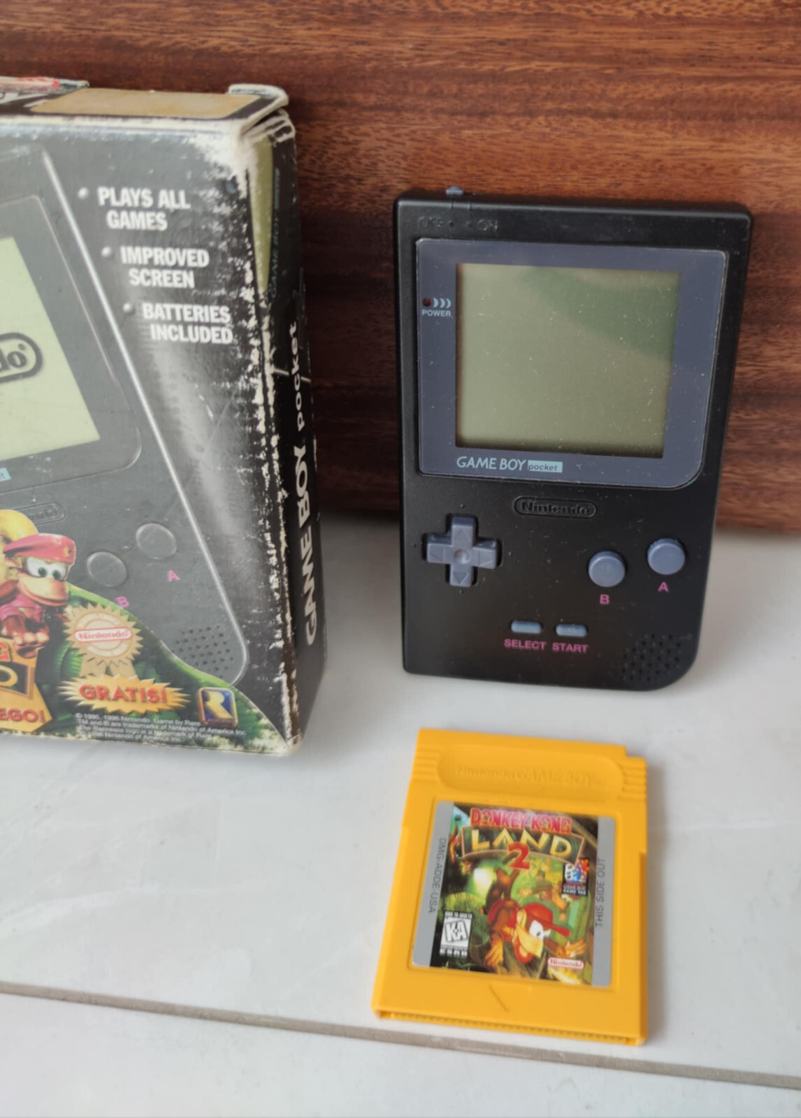 Gameboy Pocket w/ Donkey Kong Land 2 Included Mexico Exclusive Box Vintage