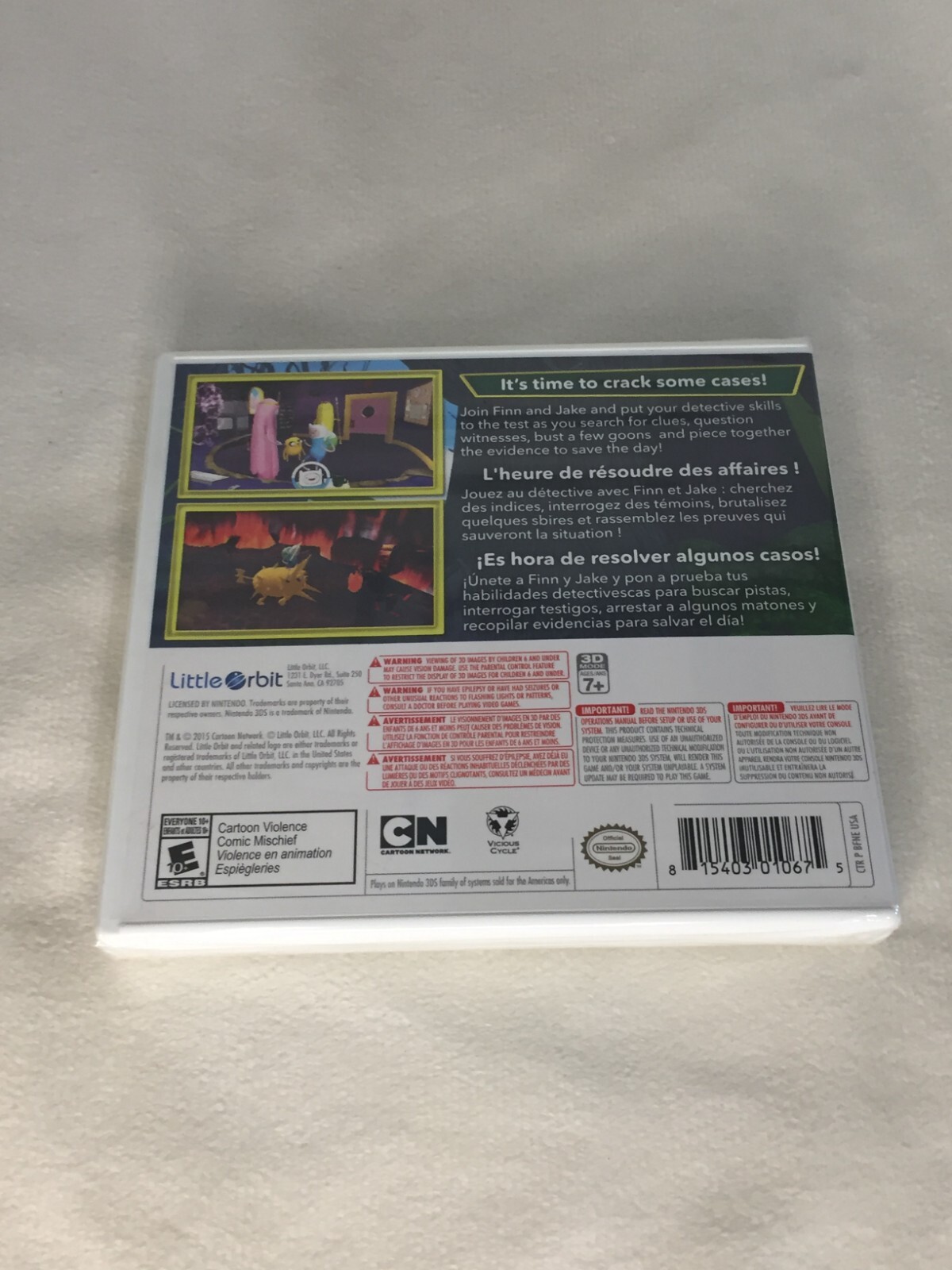 Adventure Time: Finn & Jake Investigations (Nintendo 3DS, 2015) New