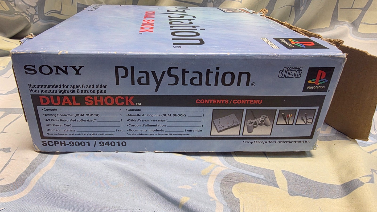 Sony PlayStation PS1 SCPH-9001 Complete Dual Shock Vintage Feb 2000 Y2K Console