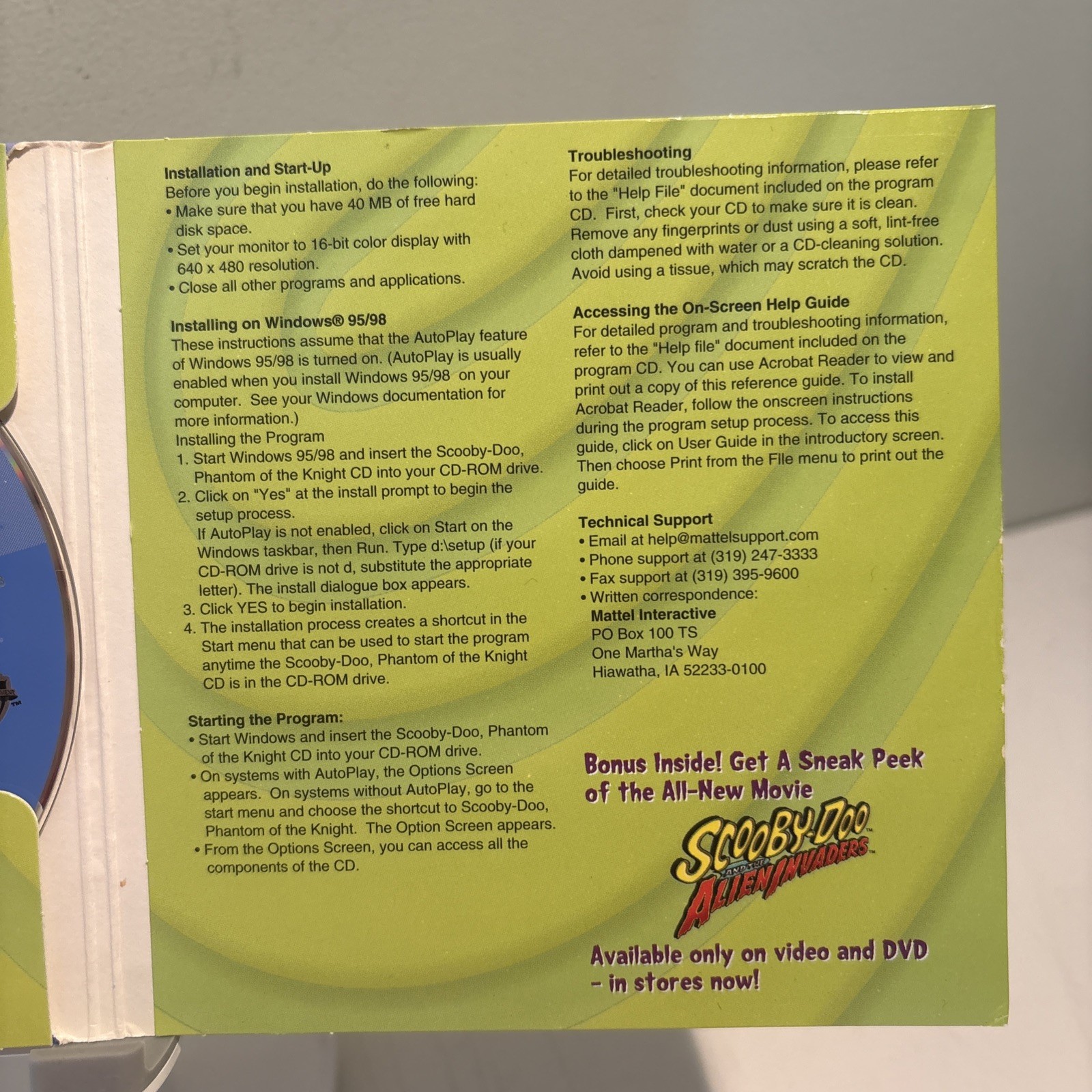 Scooby-Doo Phantom of the Knight (PC, 2000)