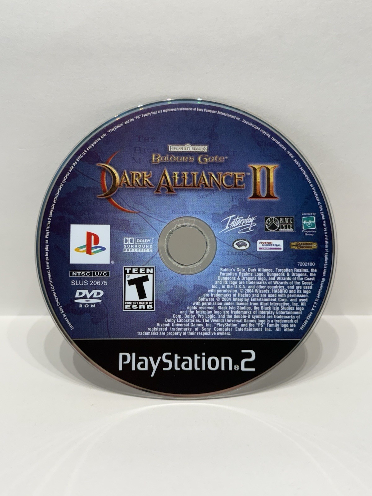 Baldur’s Gate: Dark Alliance II 2 (Sony PlayStation 2, 2004) Disc Only Tested