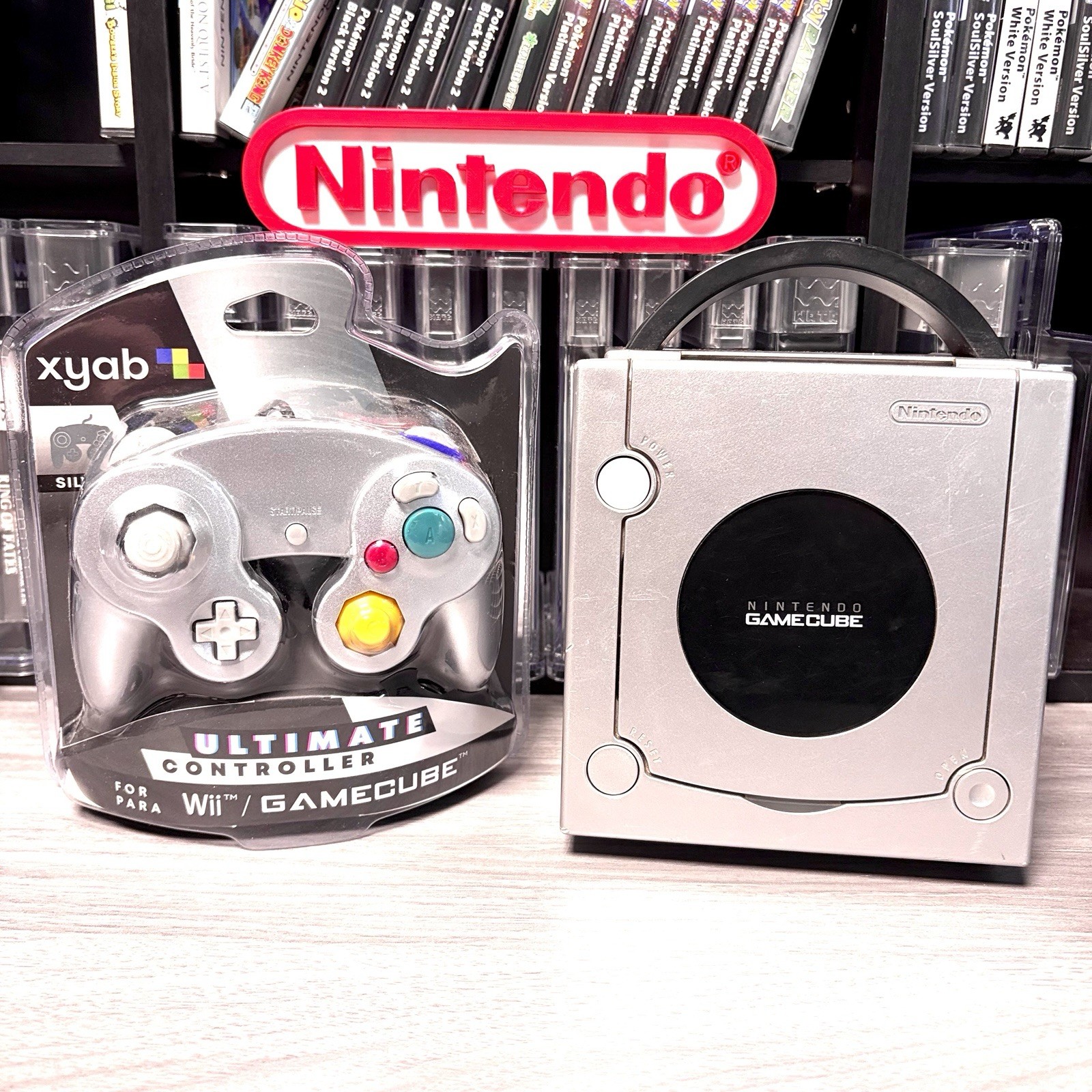 Platinum Nintendo GameCube Console Bundle System w New Controller & Hookups 2