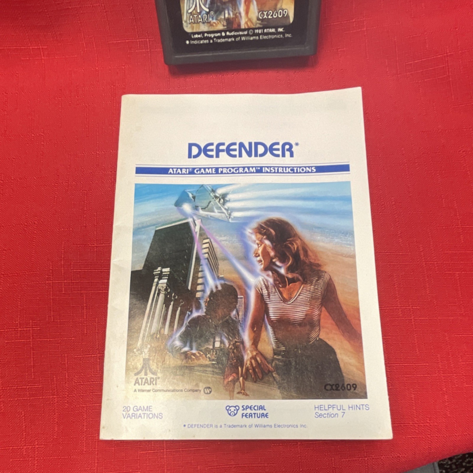 Atari Defender Arcade Game for Atari 2600 Manual Included