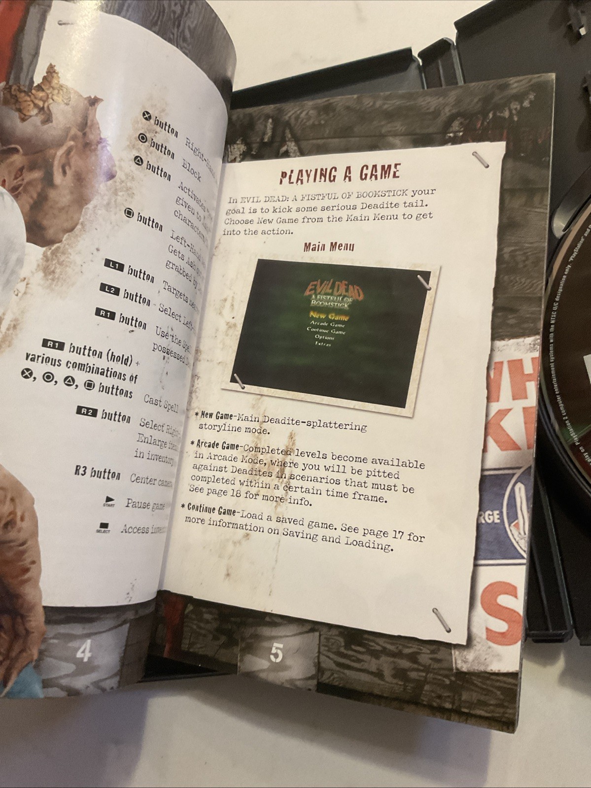 Evil Dead: A Fistful of Boomstick (Sony PlayStation 2 Game) Complete w/Manual