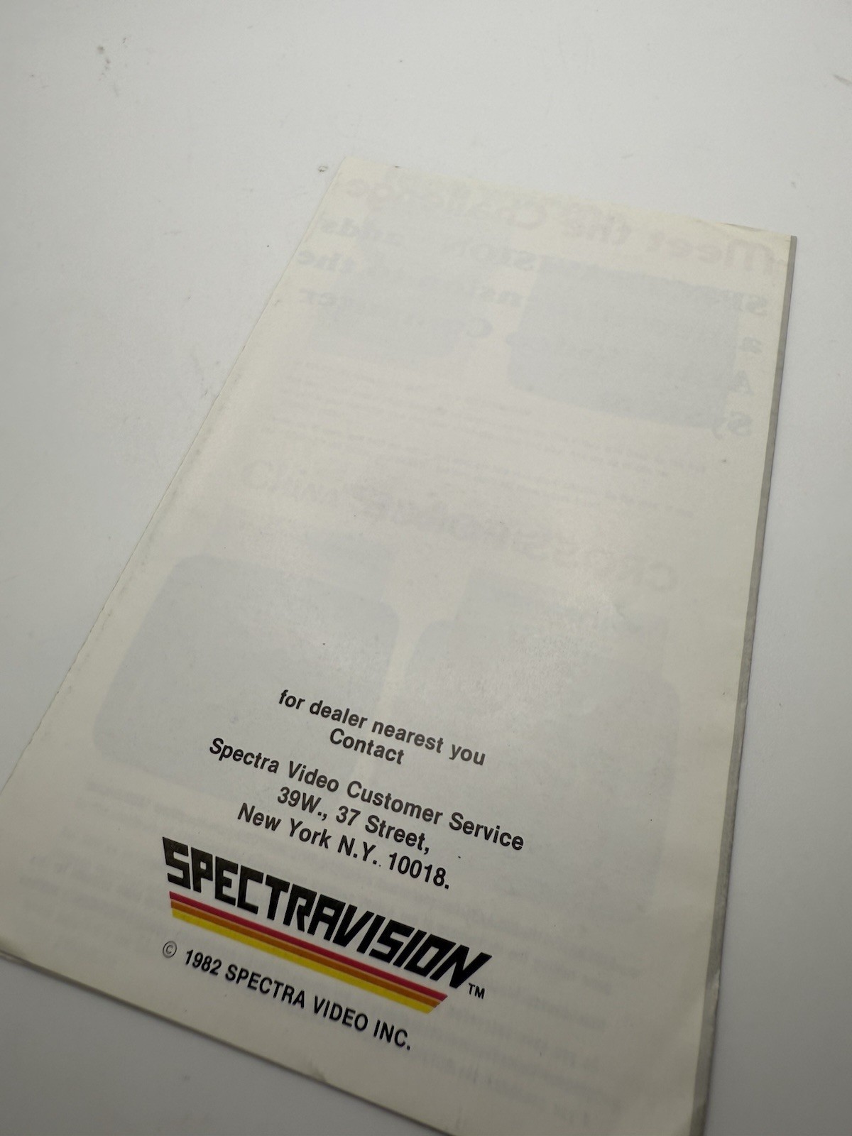 Spectravision Catalog Insert Atari 2600 “Games That Come To Life” Vintage