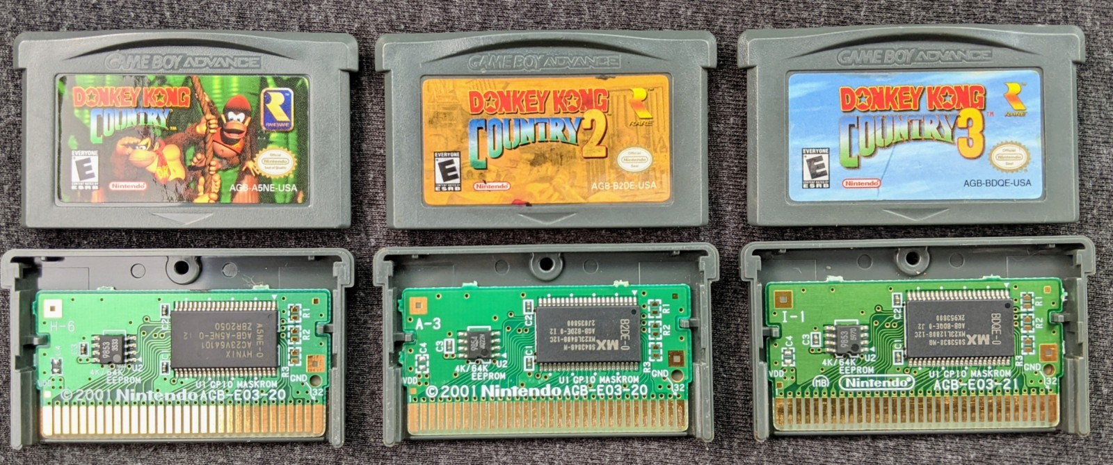 Donkey Kong Country 1 2 3 Nintendo Game Boy Advance Lot 3 Games Authentic Saves