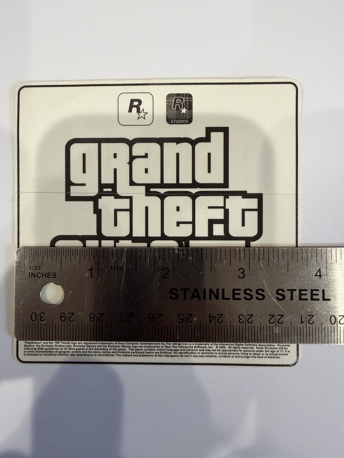ORIGINAL GRAND THEFT AUTO III 3 ROCK STAR GAMES STICKER