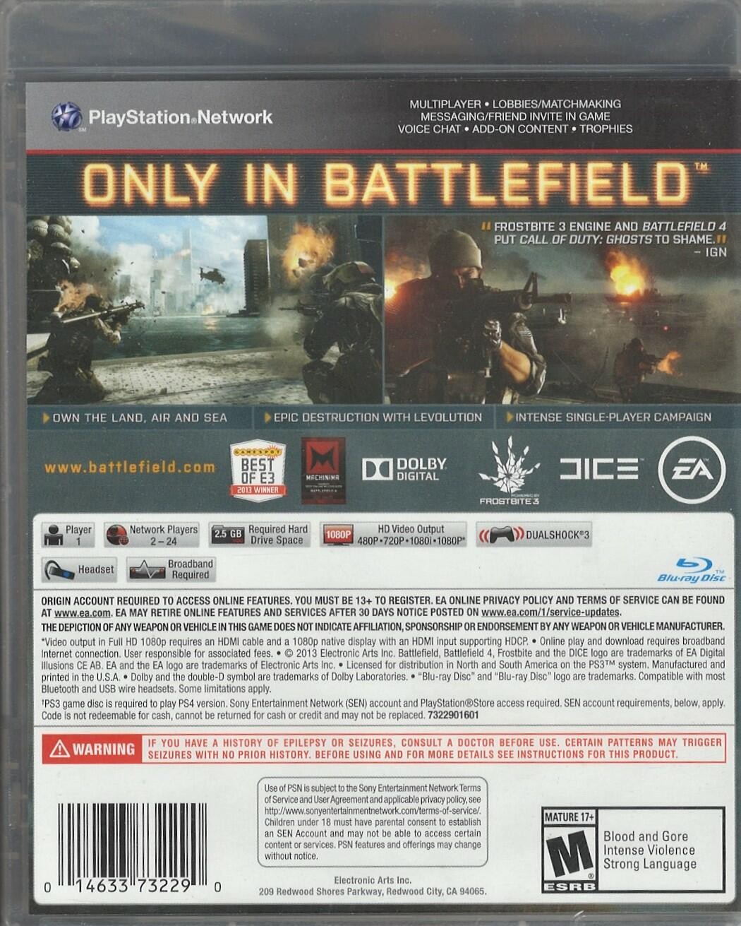 Battlefield 4 PS3, New