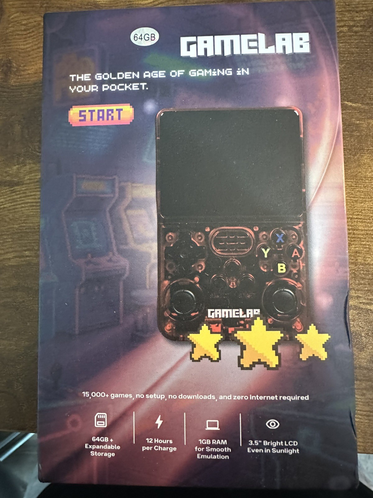 Game Lab R36S Retro Handheld Console 15,000 Games. 64gb, 3.5″ Screen-purple-New