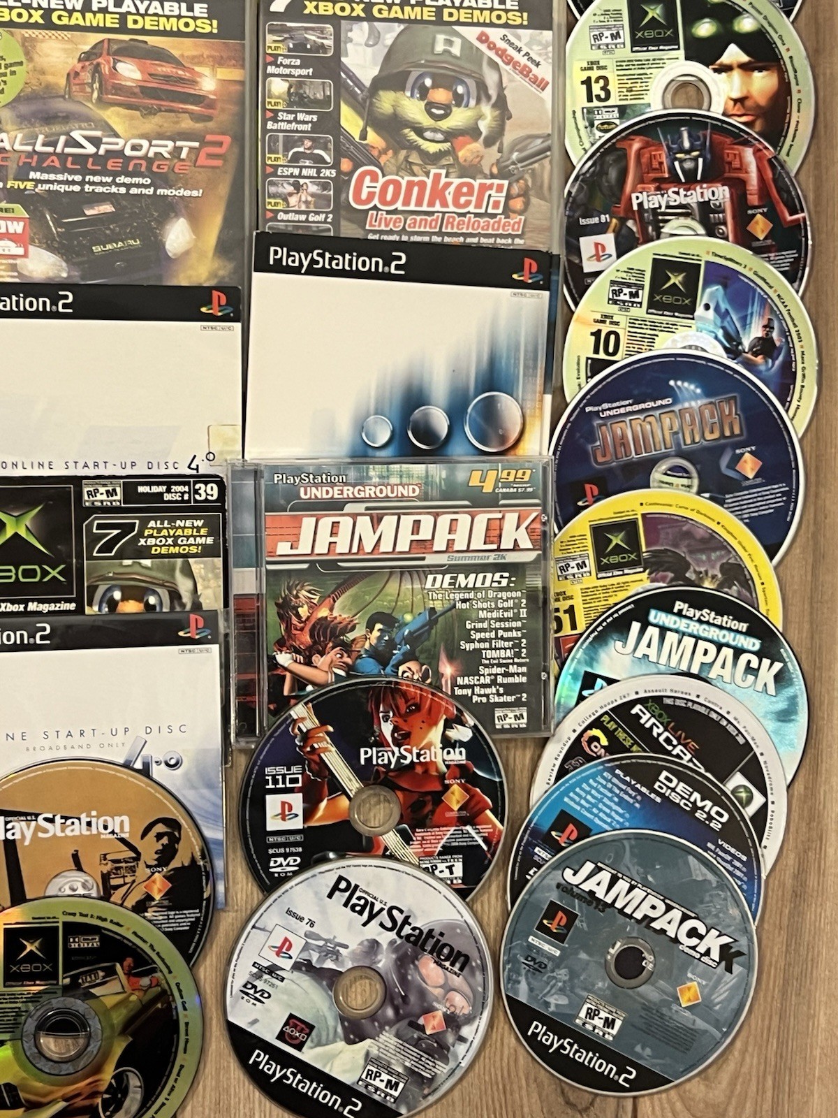 Lot Of 39 PlayStation PS1 PS2 Xbox PSP Demo Games & Start Up Disc Only Untested