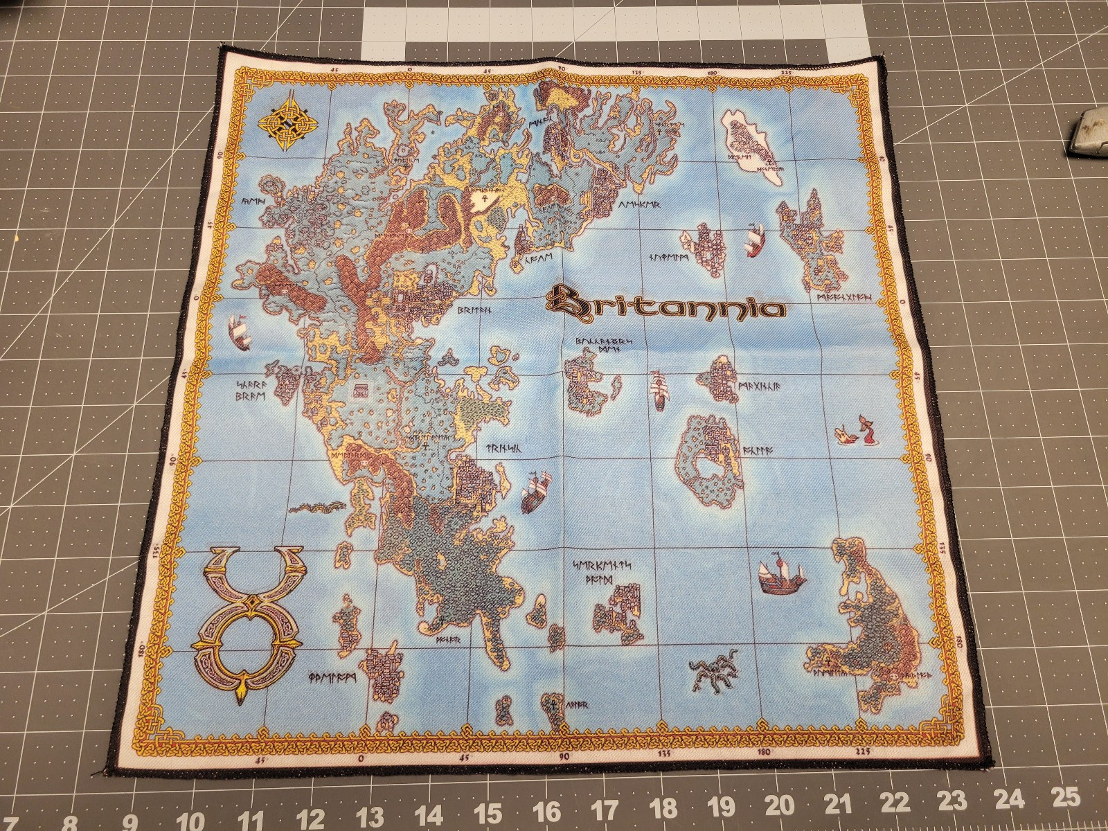 Ultima Online Cloth Map of Britannia 15″ x 15″ Origin