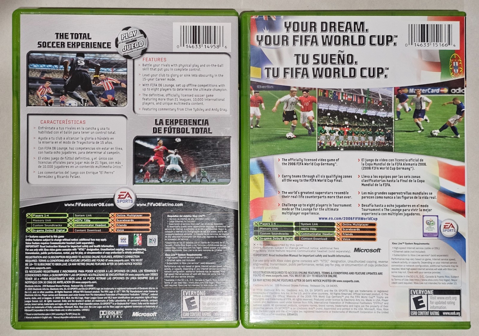 FIFA 2006 and World Cup Germany (Microsoft Xbox, 2006) Both CIB, Complete