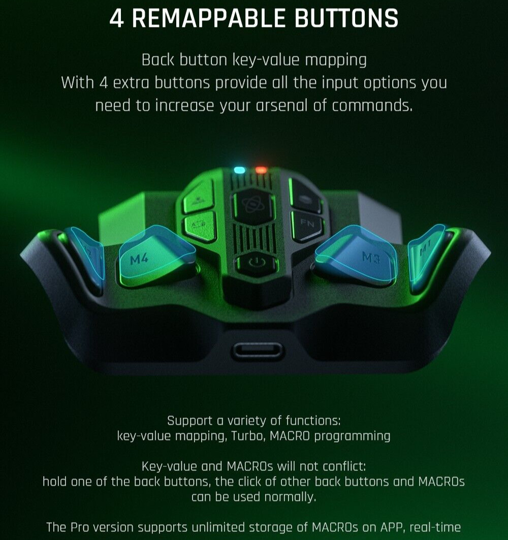 BIGBIGWON Controller Back Button Motion Control Wireless Adapter Switch Xbox PC