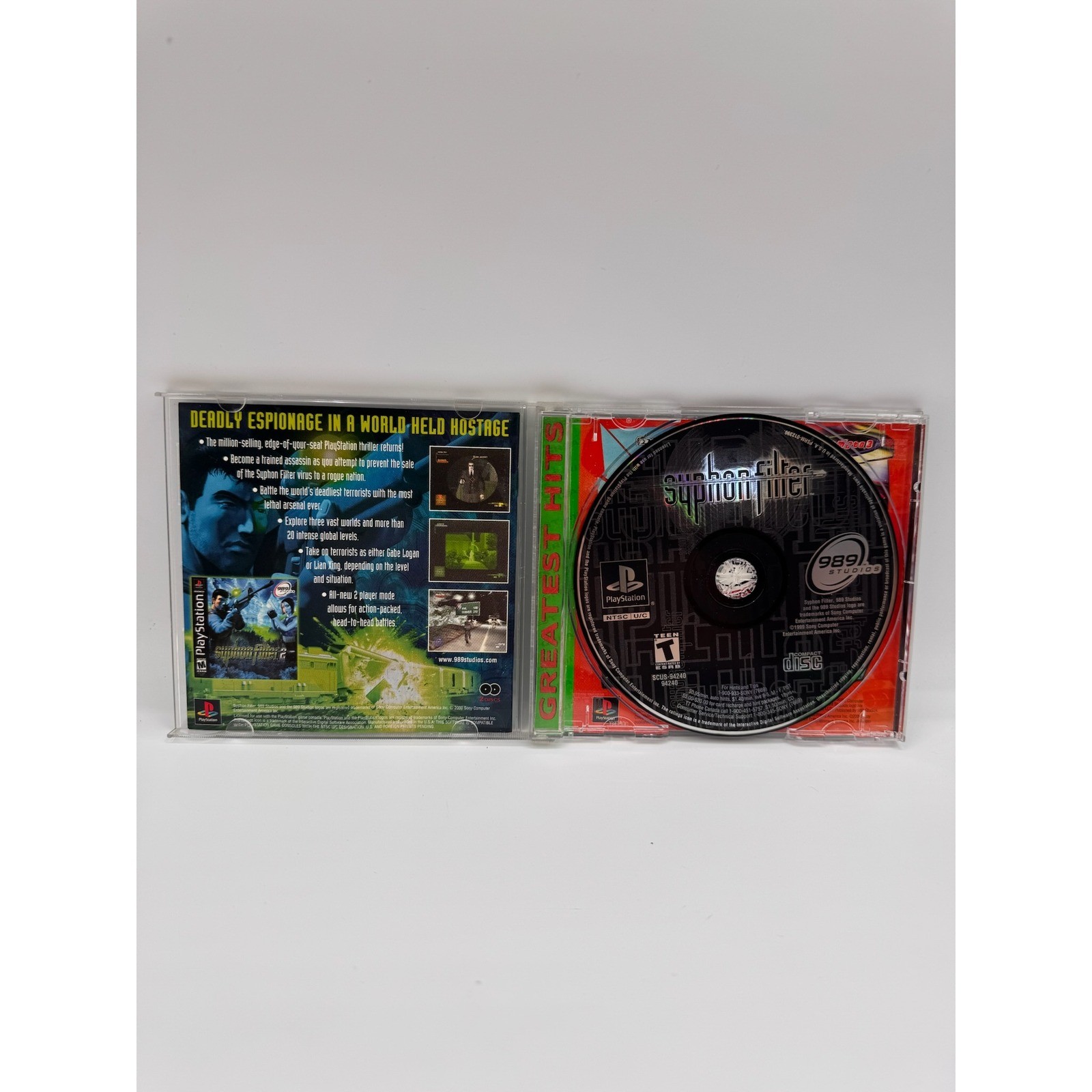 Syphon Filter 1 2 3 Trilogy PS1 PlayStation 1 Games Bundle Greatest Hits Tested