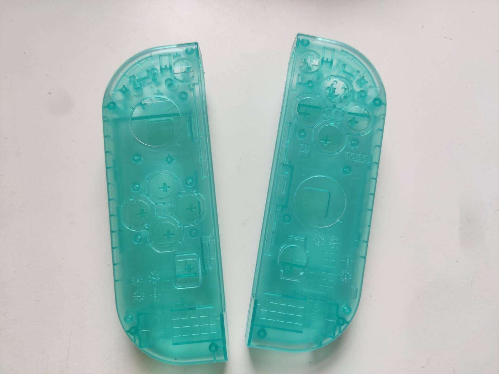 Clear Aqua Blue Joy-Con Replacement Shell Nintendo Switch Mixed Color Buttons