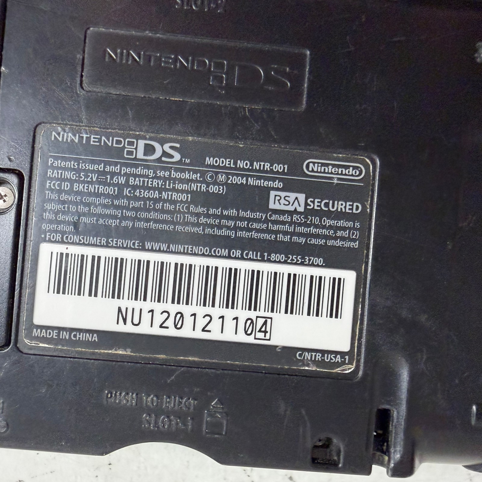 Nintendo DS NTR-001 Blue Dual Screen Handheld Video Gaming Console – For Parts