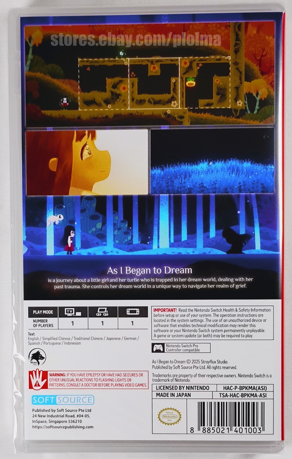 AS I BEGAN TO DREAM Brand New NINTENDO SWITCH Game ASIAN Release, ships from USA