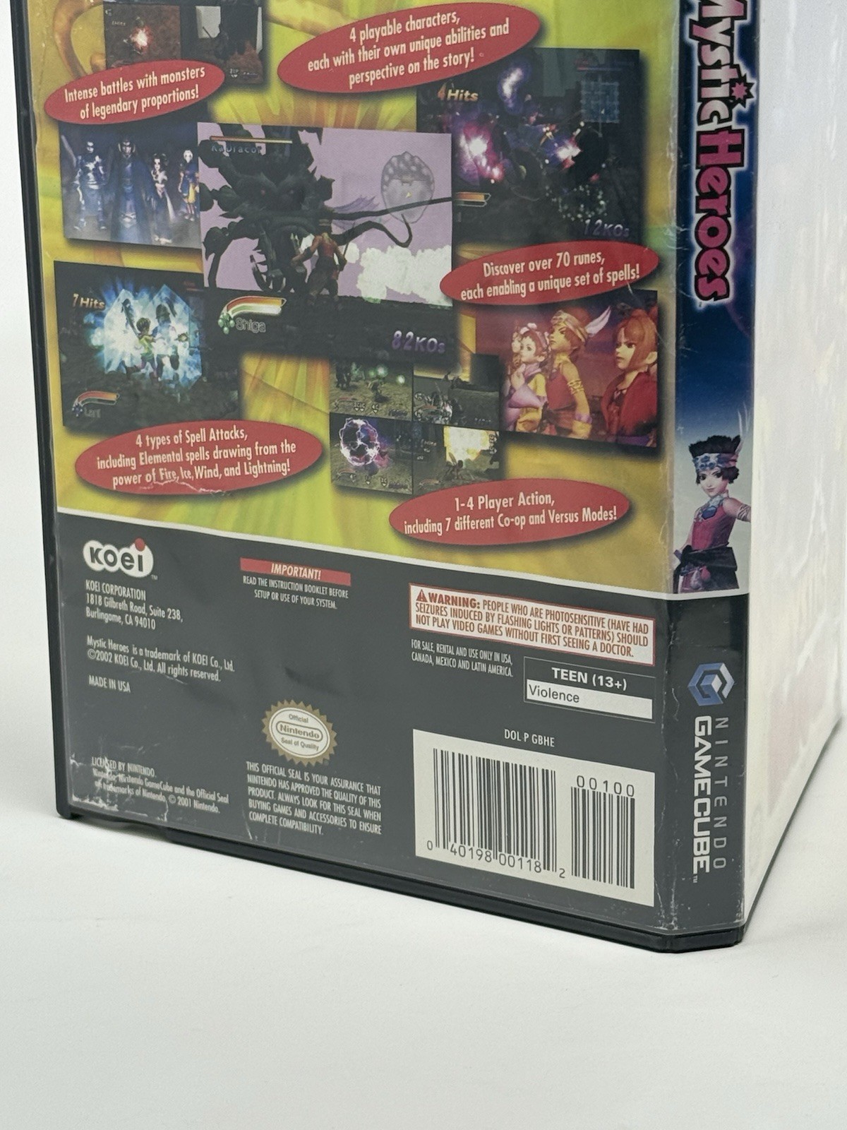 Mystic Heroes Nintendo GameCube Complete CIB Pristine Disc Tested And Working