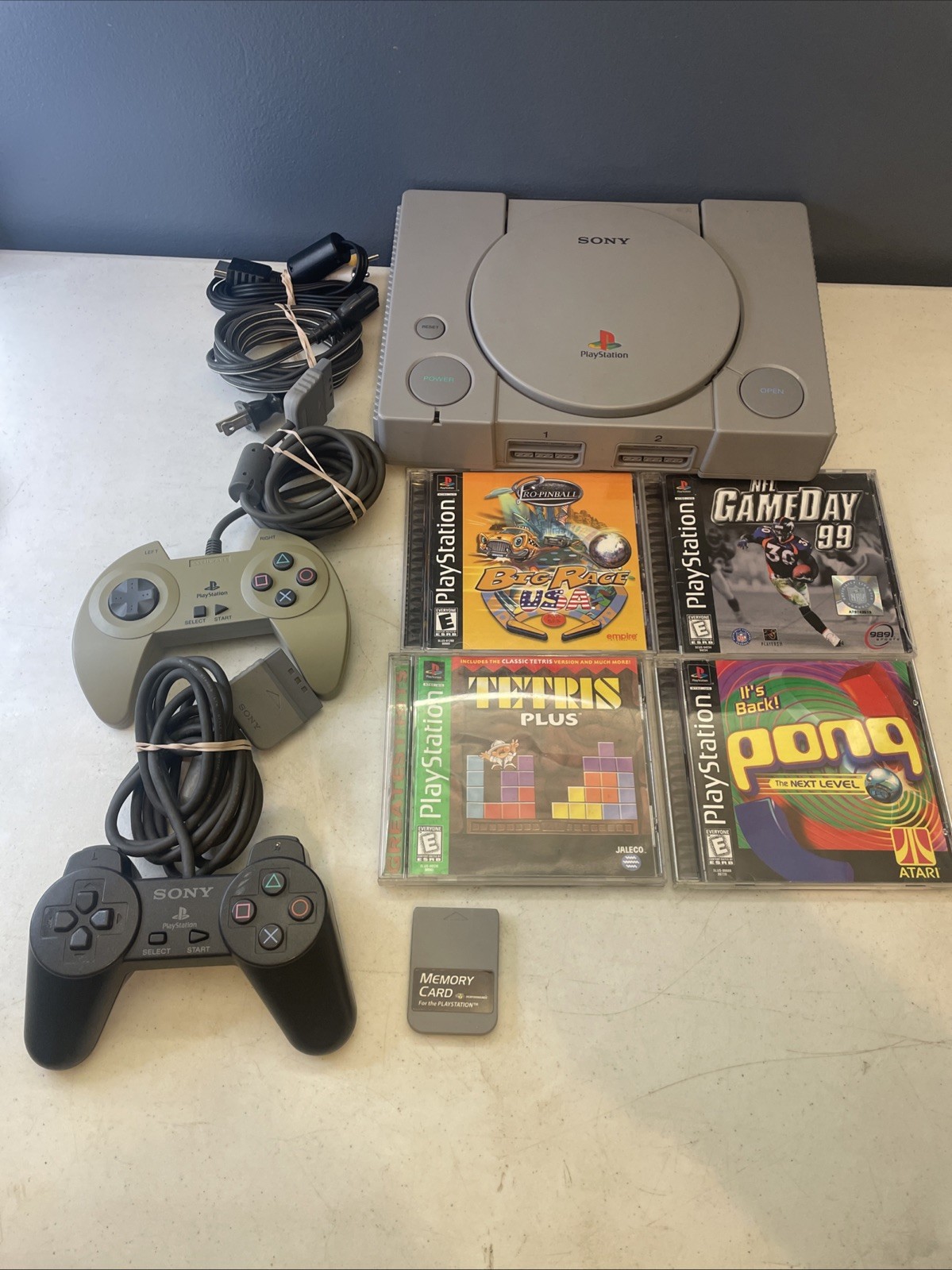 Sony PlayStation 1 PS1 SCPH-7501 Original Console System Bundle Tested Working