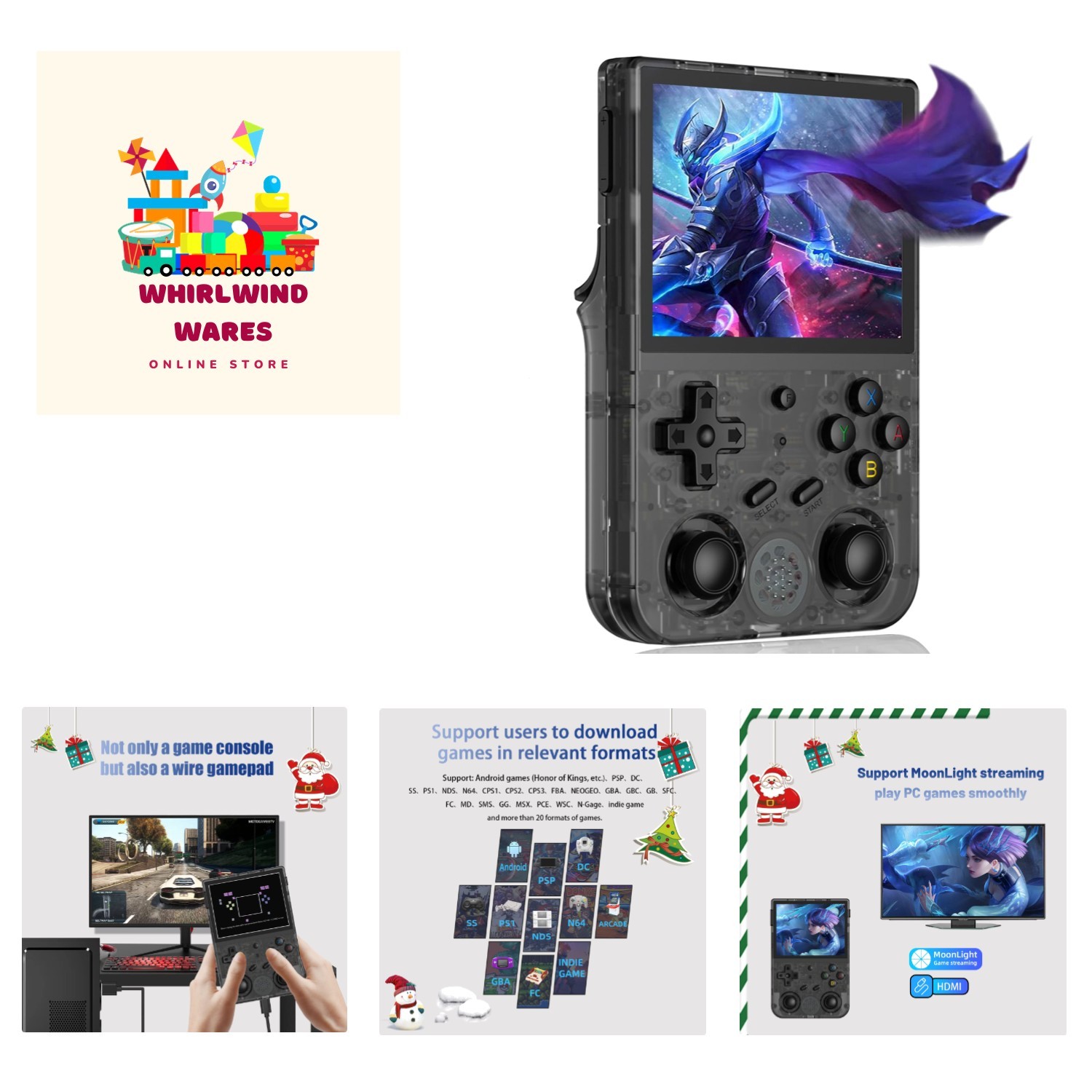 RG353VS Retro Handheld Game Linux System RG3566 3.5 inch IPS Screen,RG353VS w…