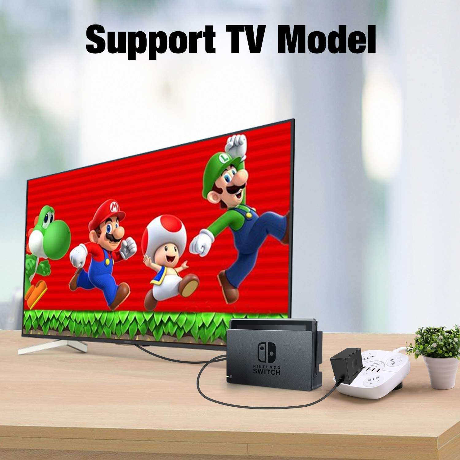 PWR Charger for Nintendo Switch / Lite Power Ac Adapter Switch Dock Type C Cable