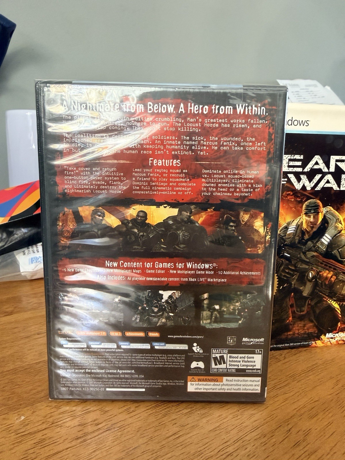 Gears of War PC 2007 SEALED with Slip Cover