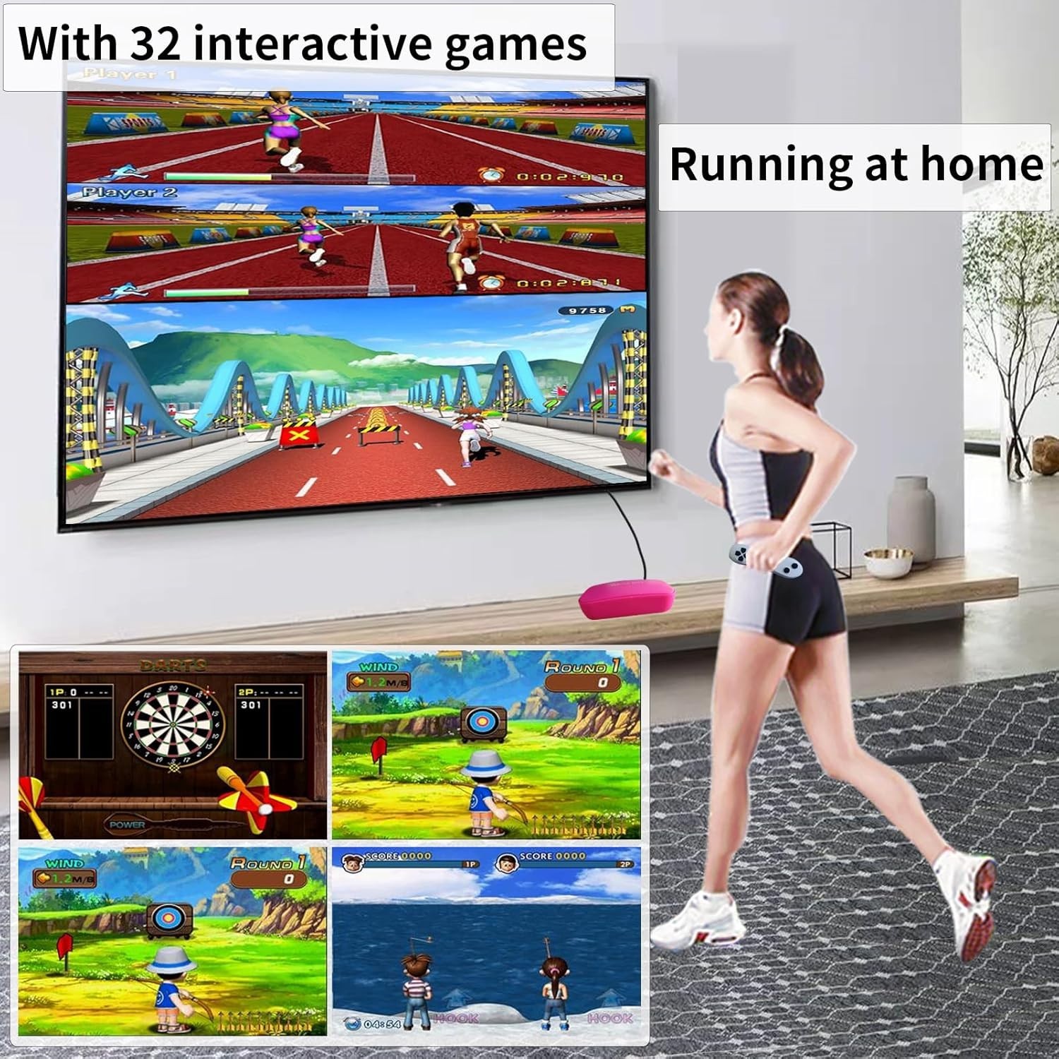 Fun & Interactive Game Console: 100+ Games, HD Output & Somatosensory Control