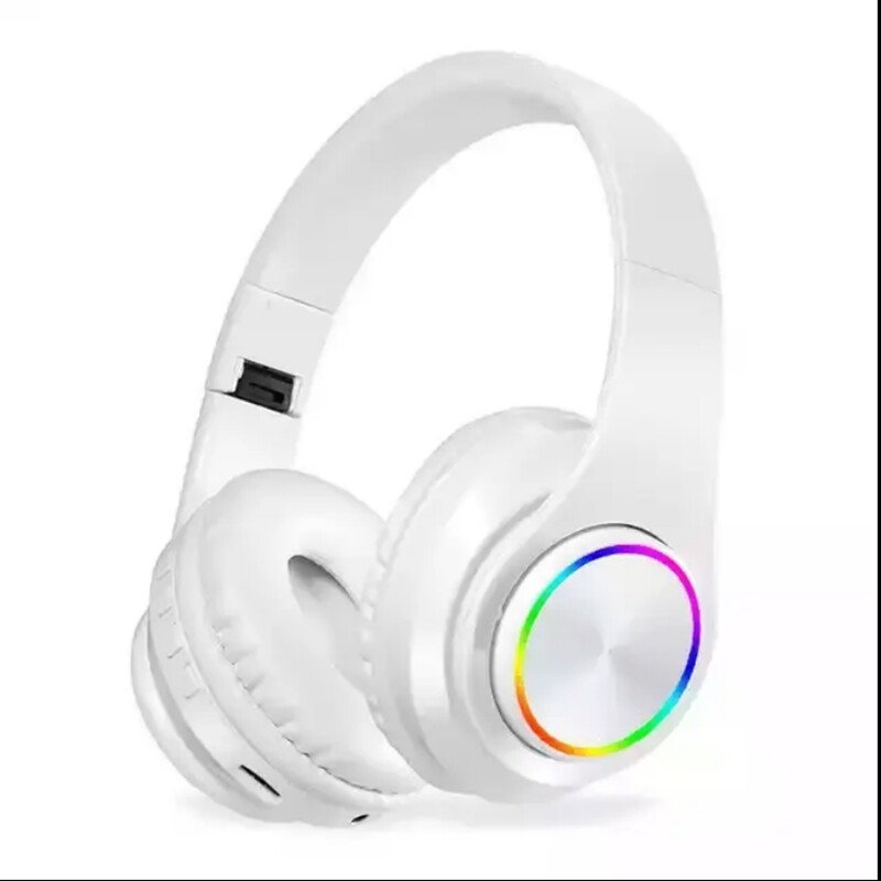 Foldable BT Wireless Headset LED Noise Reduction Music Game Headphone for iPhone