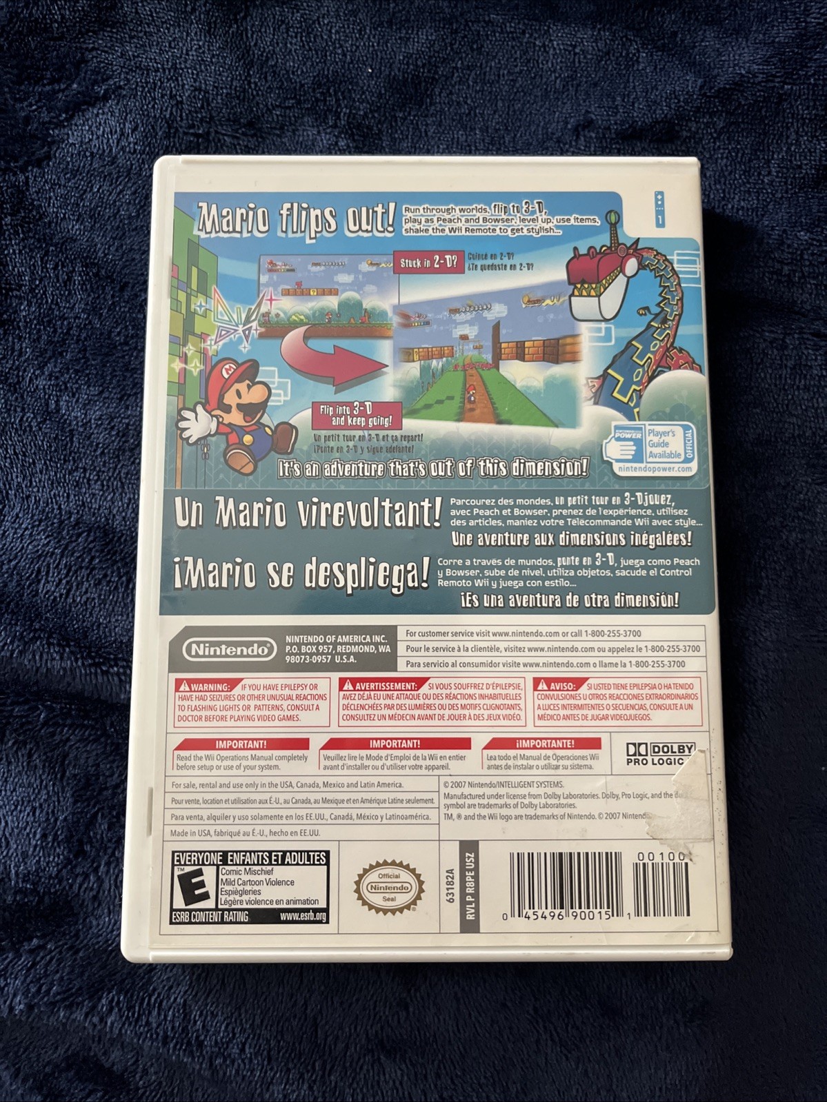 Super Paper Mario (Nintendo Wii, 2007) Complete CIB w/ Manual – Tested & Working