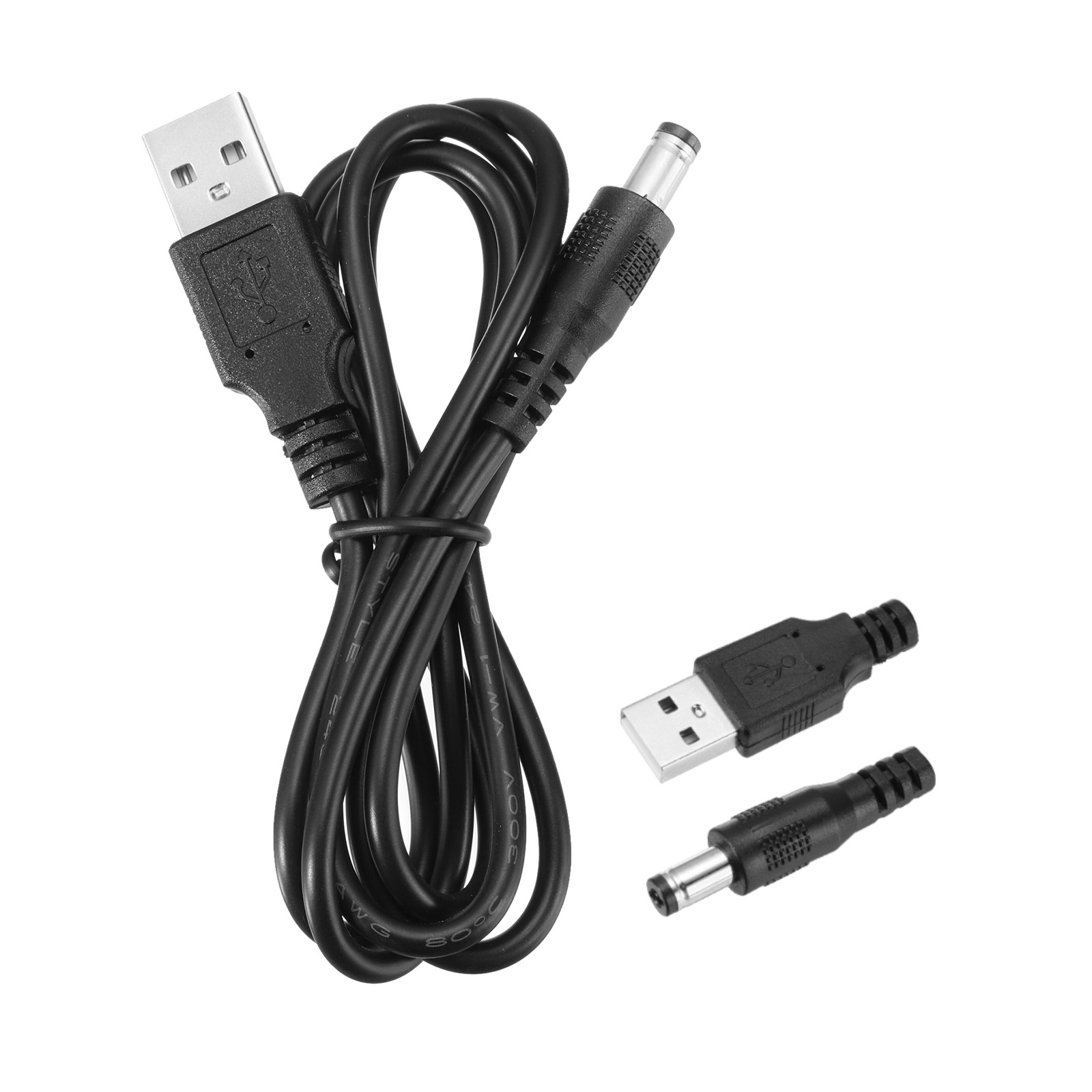 5V 2A USB to 5.5×2.5mm (1m, Black) DC Power Cable for [Brand]