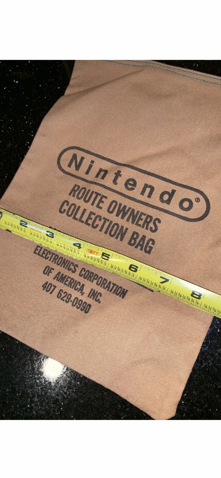 Vintage Nintendo Route Owners Collection Bag Arcade Coin Bag ONLY Super Rare WOW