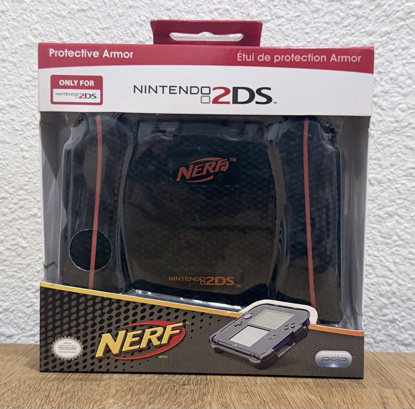 New – Red & Black Nerf Protective Armor Case Hand Grip Handle – NINTENDO 2DS