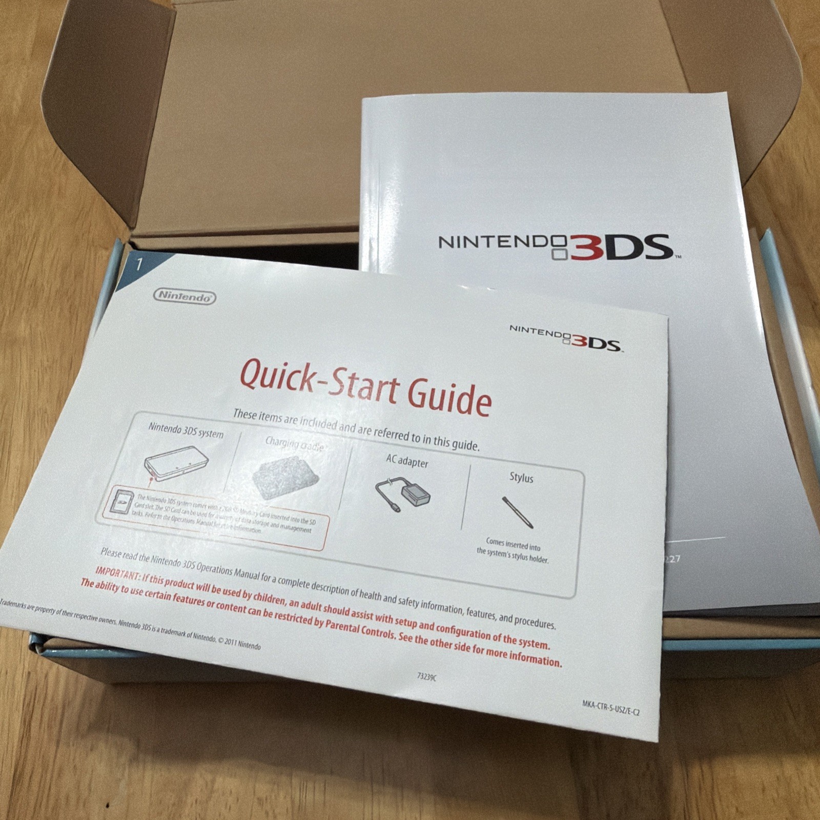 Nintendo 3DS Handheld System – Aqua Blue W/box, Manuals, And Charger.