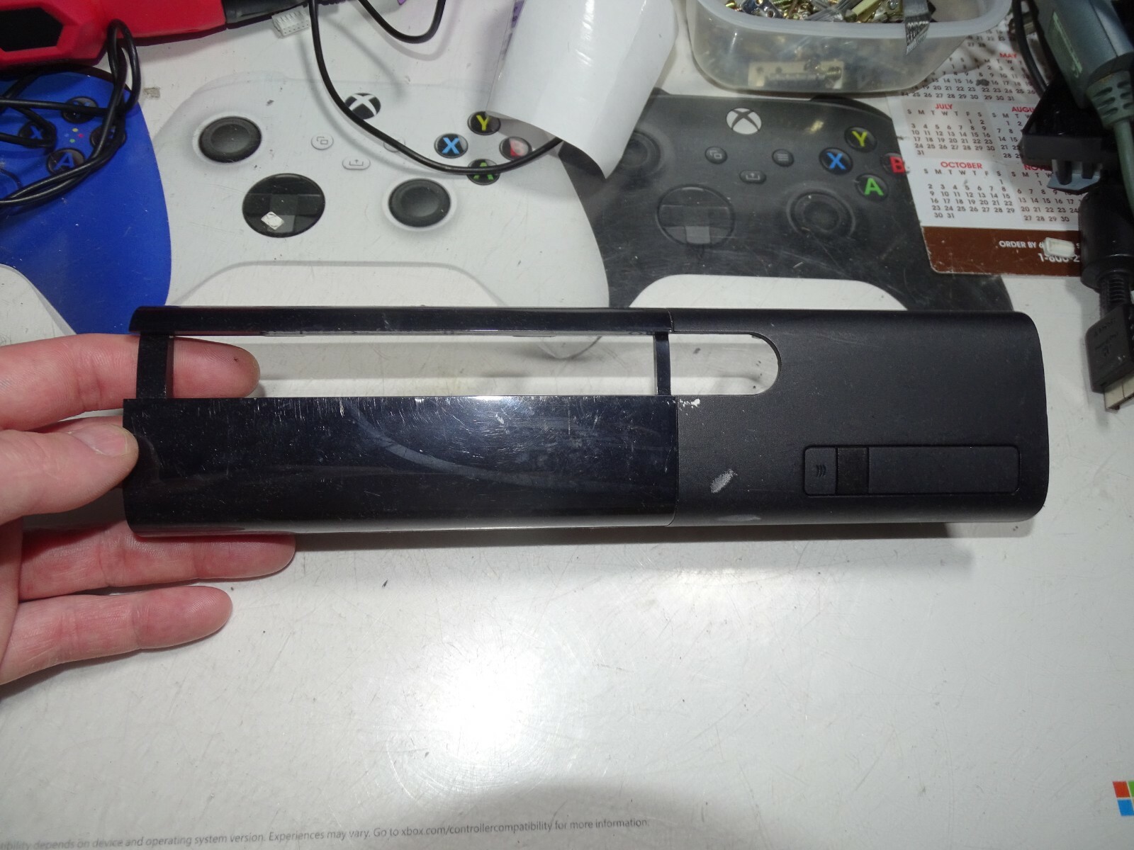 Microsoft Xbox 360 ***E 1538 ONLY*** Front Black EMPTY Bezel-Marks-Just OK-READ