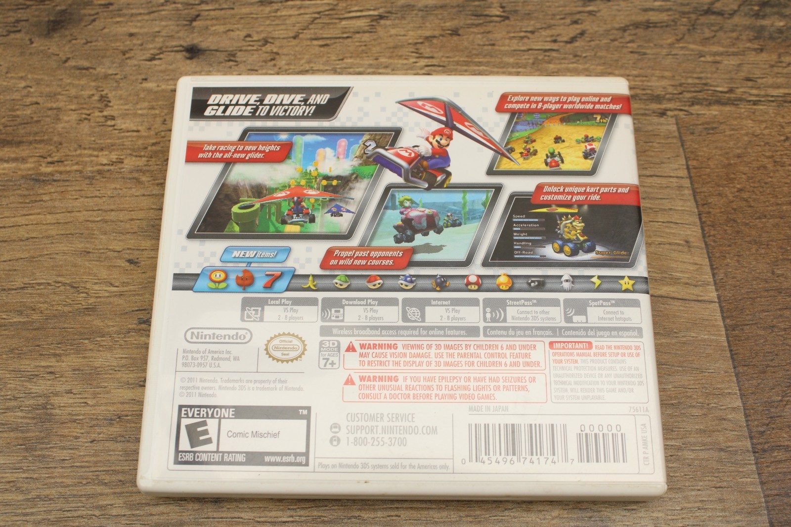 Mario Kart 7 Seven Nintendo 3ds Authentic Case Box Artwork Manual