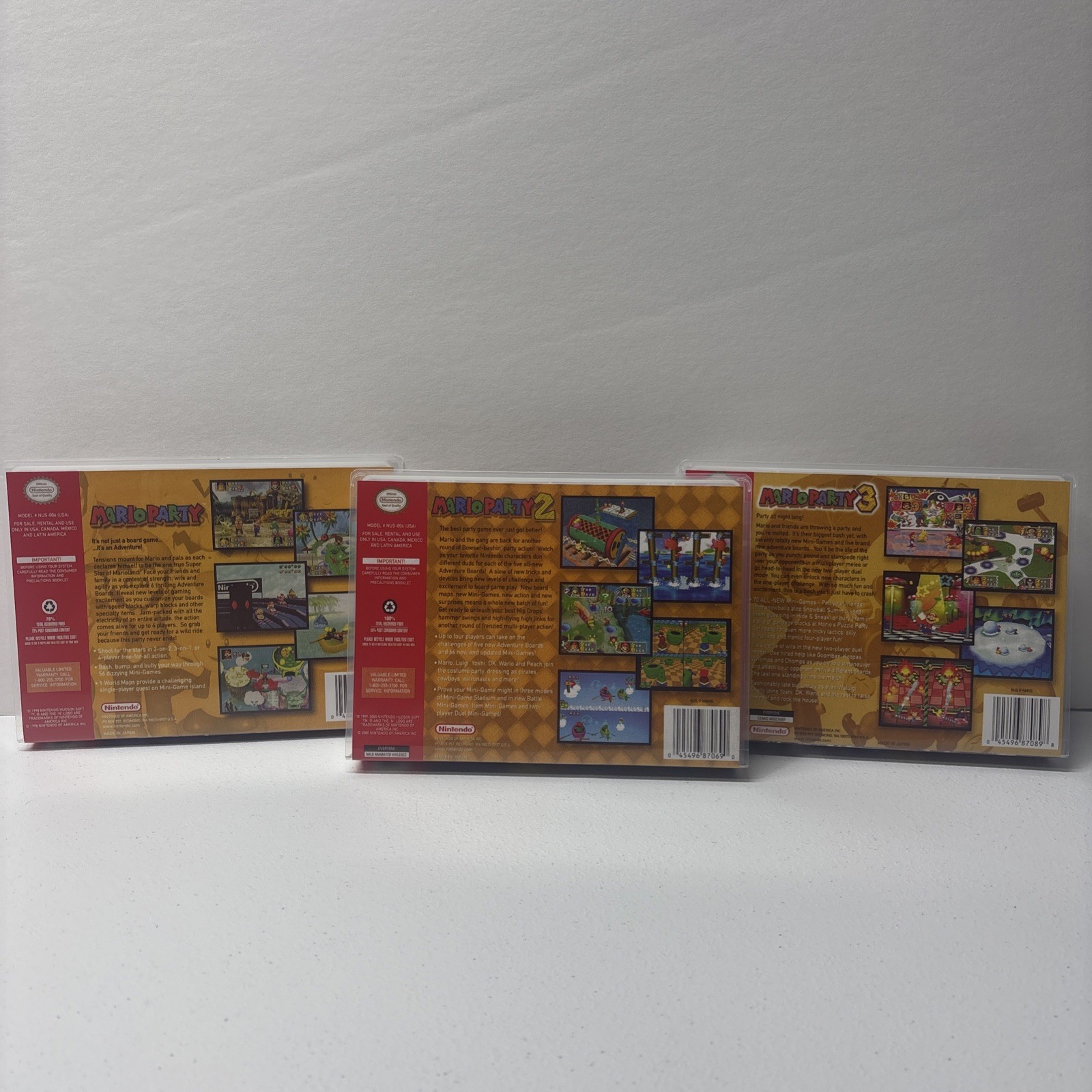 Mario Party 1 2 3 Universal Game Cases for Retro Video Game Cart *CASES ONLY*