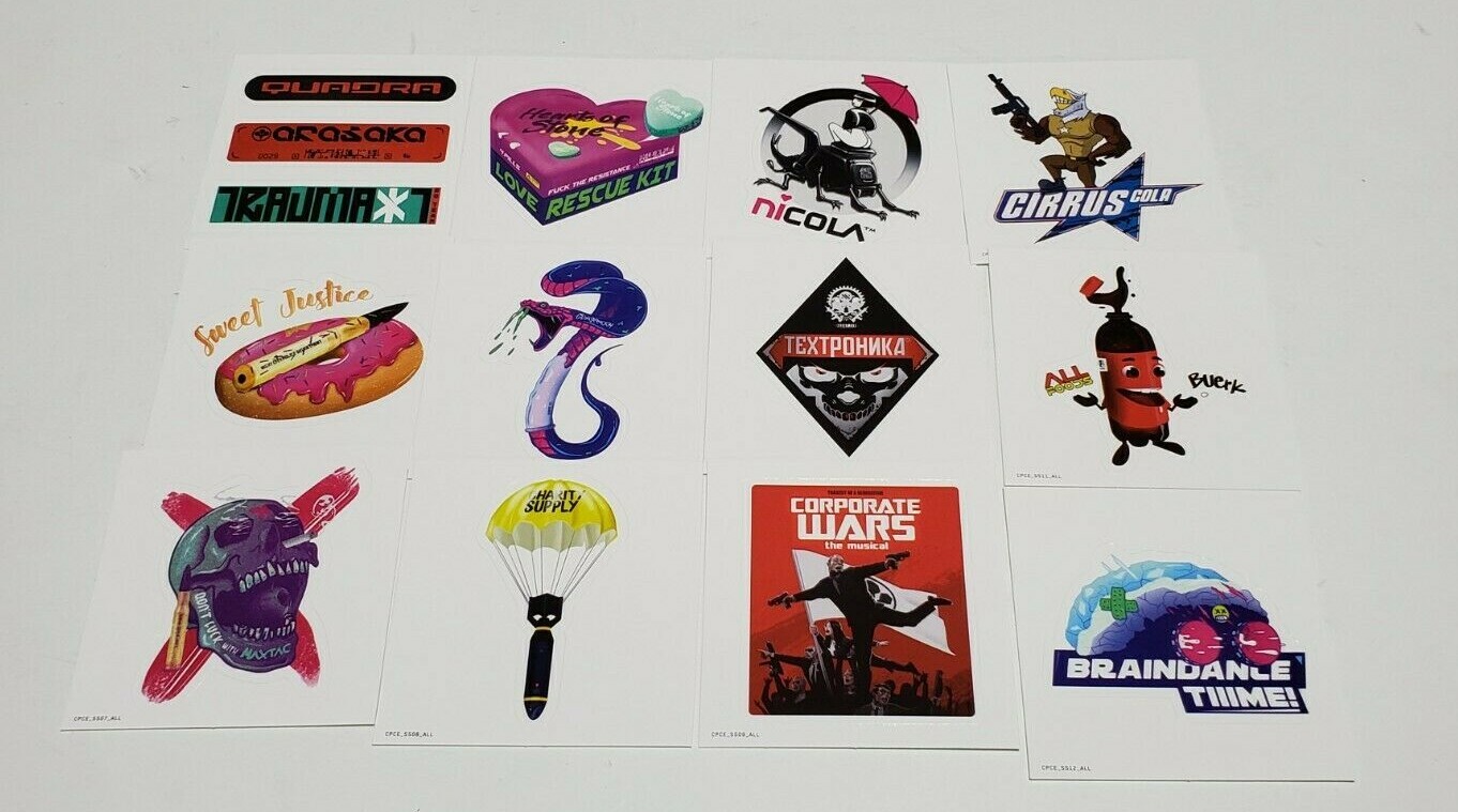 Cyberpunk 2077 Collector’s Edition Sticker Bomb Set (12)