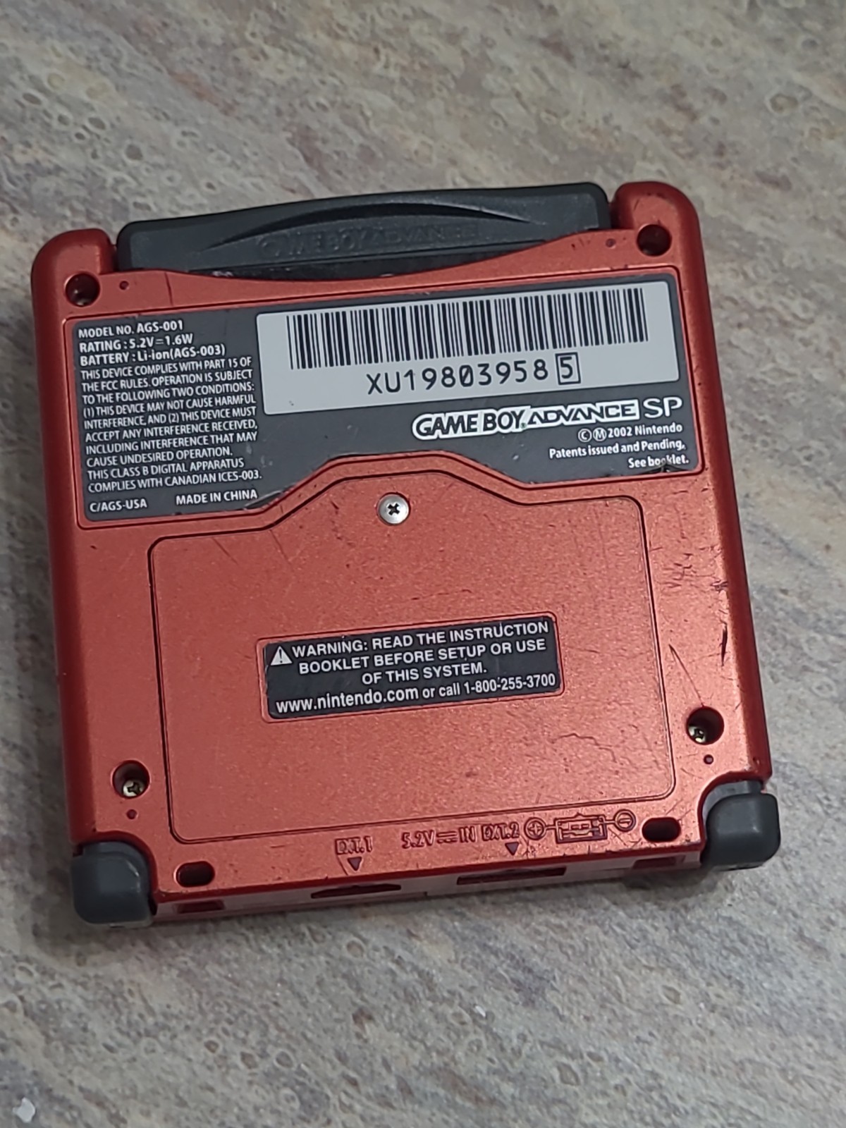 Nintendo Game Boy Advance SP Handheld Red AGS-001 Works Great **READ**