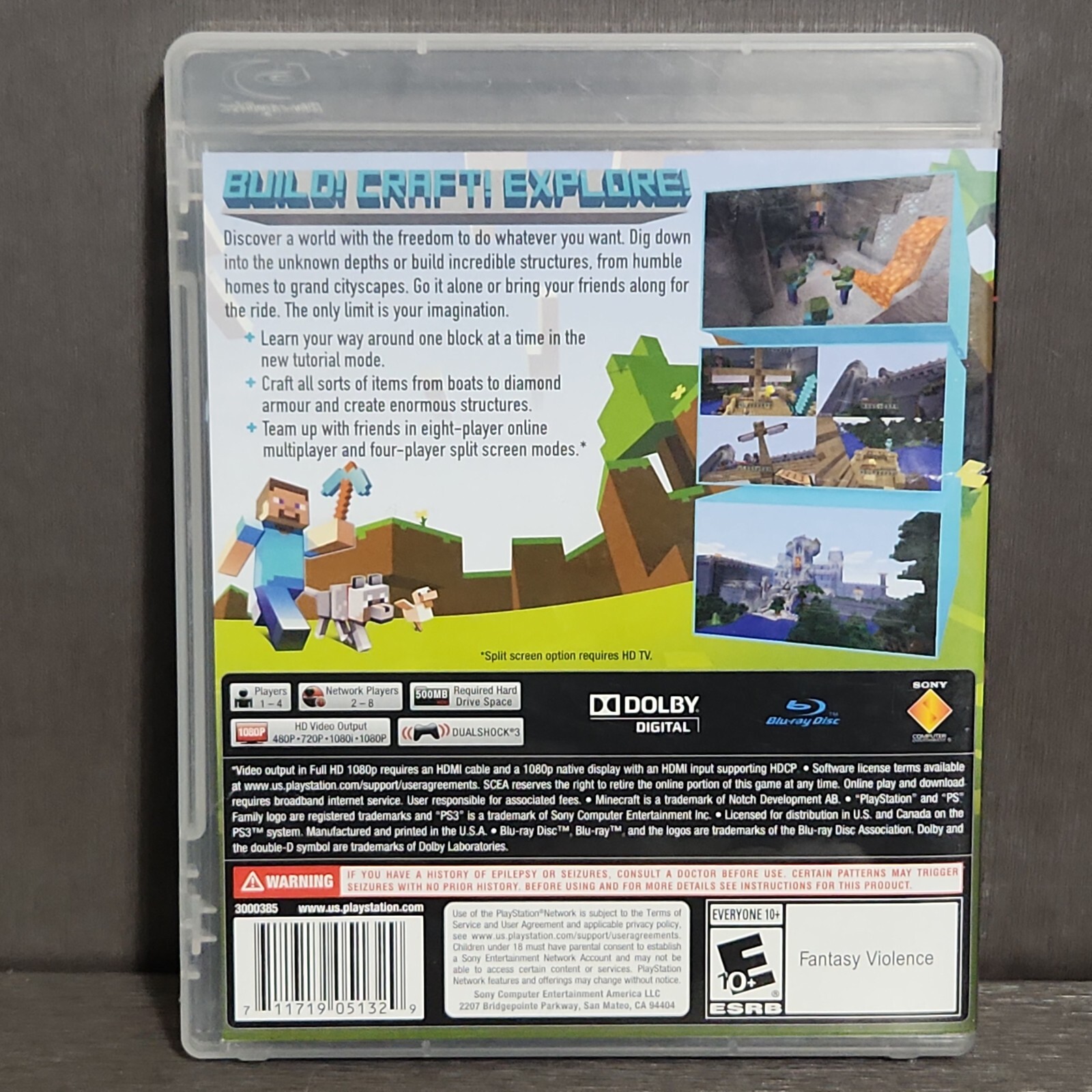 Minecraft Playstation 3 Edition Video Game PS3