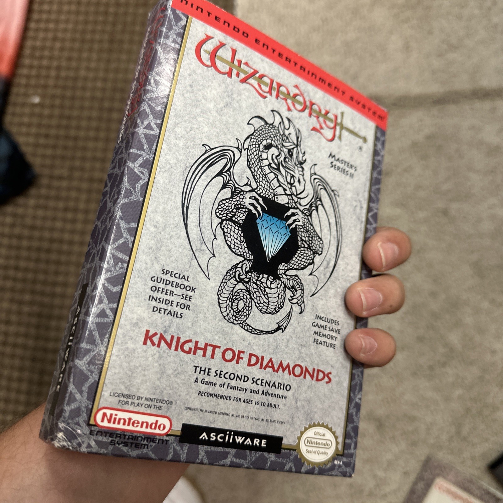 Wizardry: Knight of Diamonds NES Nintendo CIB Complete w/ Map & Reg Card RARE